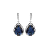Sapphire Blue Tear Drop Earring